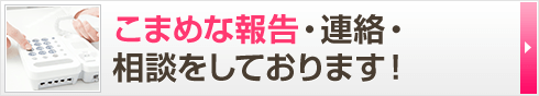 こまめな報告・連絡・相談 をしております！ 